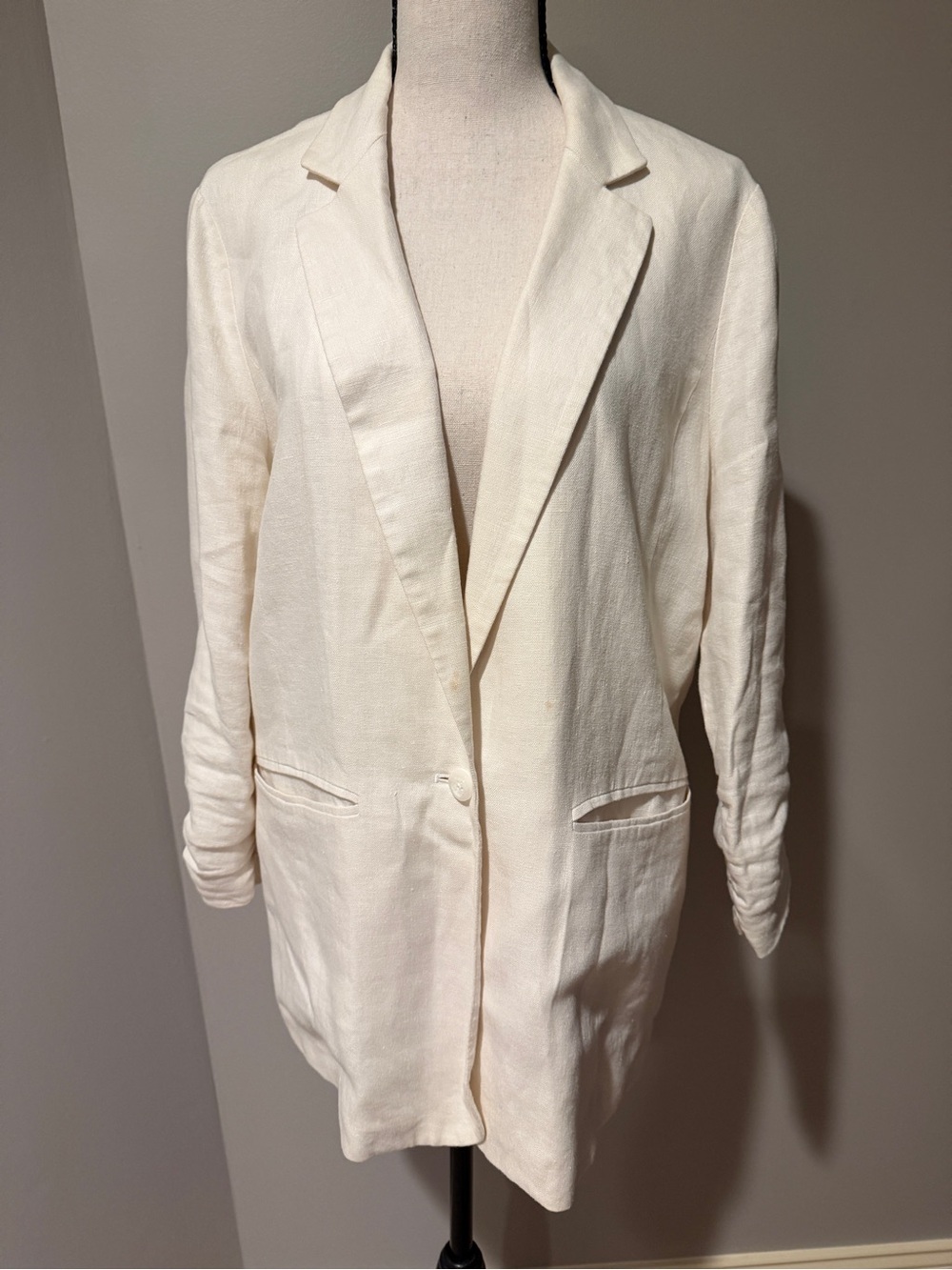 Michael Kors Off-White Linen Blend Blazer